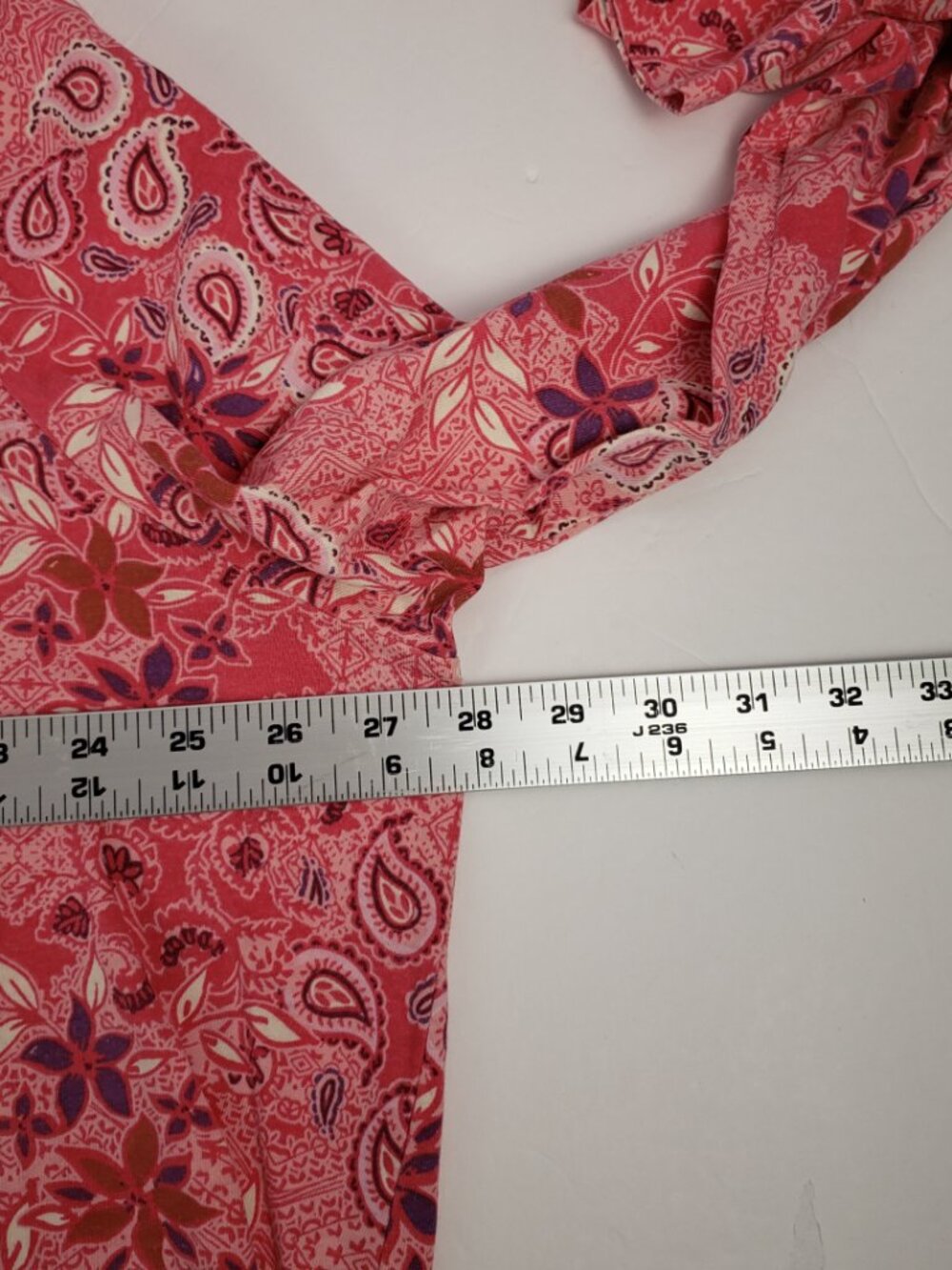 Woman Within 2X Pink Floral 3/4 Sleeve Paisley Top Blouse Womens Plus - Picture 9 of 13